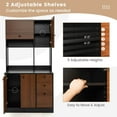 thumbnail image 6 of Costway 71" Tall Kitchen Pantry Buffet Hutch Freestanding Storage Cabinet 4 Doors Black, 6 of 10