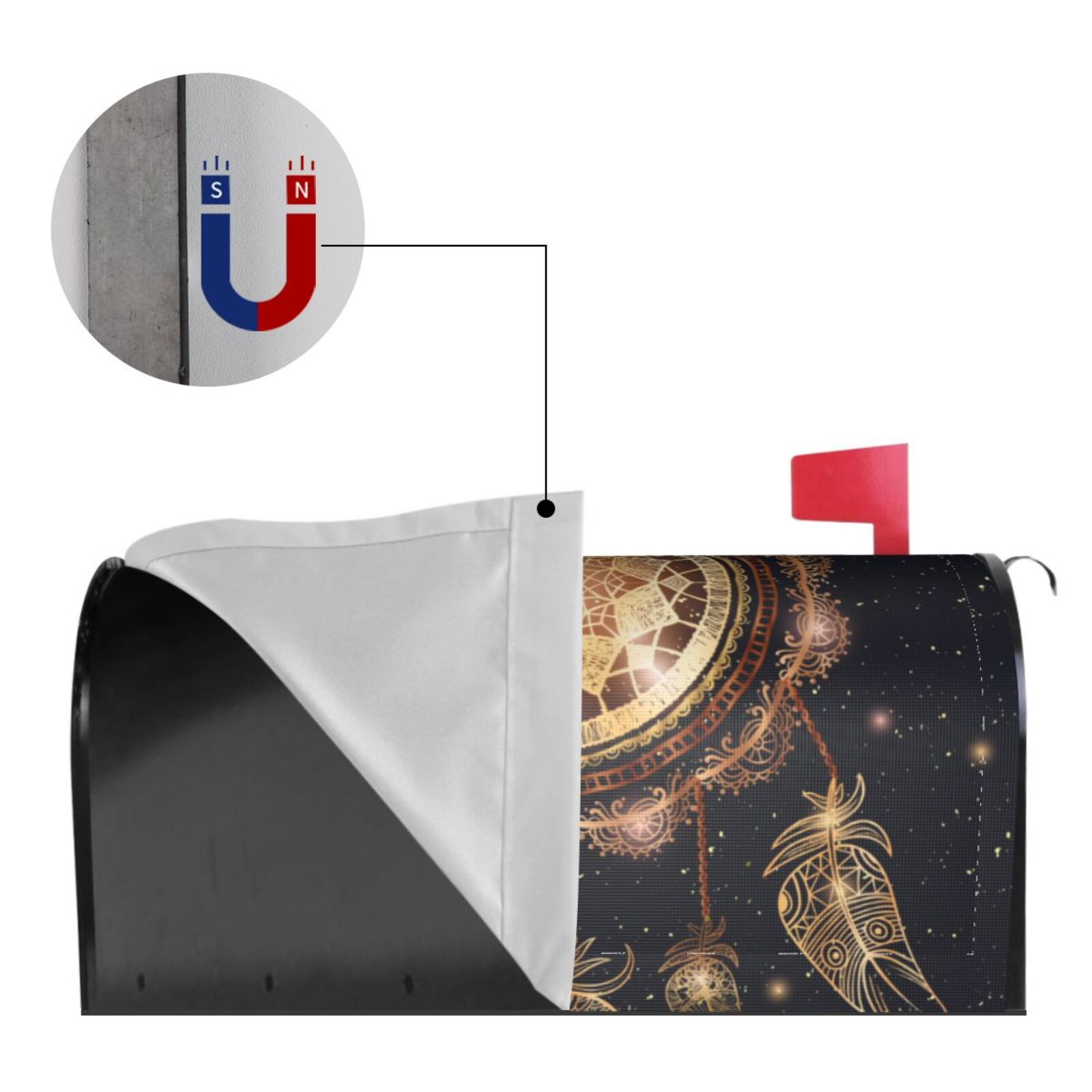 Kdxio Magnetic Mailbox Cover 21x18 in Mailbox Cover Outdoor Decoration Holiday Mailbox Covers for Home Garden Yard-21x18 in