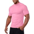 thumbnail image 2 of Muscle Shirts for Men Summer Lightweight Short Sleeve Neck Slim Fit Moisture Wicking Athletic Workout Gym Tshirt, 2 of 5