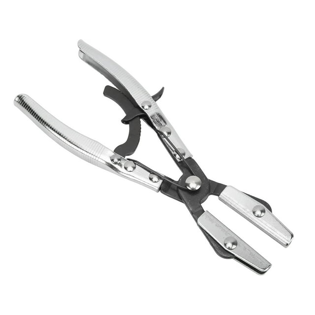 Ratcheting Hose Pinch Off Plier, Serrated Teeth Universal Line Pinch Off Plier Professional For Radiator Brake System 10in / 25.4cm