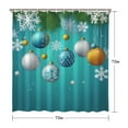 thumbnail image 3 of Rideau de Douche pour Salle de Bain Boules Colorées Pins Flocon de Neige Rideau de Salle de Bain Durable Moderne Crochets de Rideau de Douche Inclus,72x72 Pouces, 3 of 5