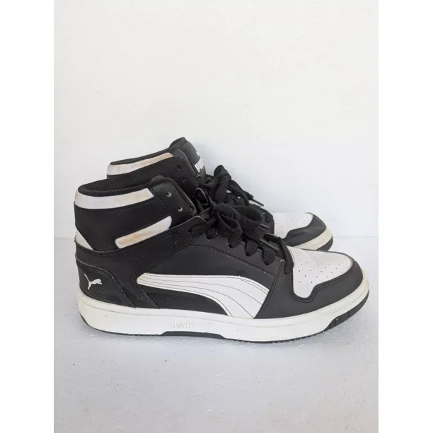 PU & MA Rebound Layup SL Mens 8 Black Athletic High Top Shoes Sneakers 369573-01