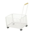 thumbnail image 1 of Tnarru Panier de Rangement Roulant Organisateur de Cabine avec Roues Panier à Fleurs à Roulettes Petit Chariot Utilitaire pour Poupées Jouets Camping Chambre de Bébé 43cmx28cmx28cm, 1 of 8
