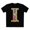 Black, variant on Letter Shirt, Shirt with Letters, Tee Shirt with Gold Letters