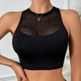 thumbnail image 4 of Women Sexy Tank Tops Fishnet Hollow Out Sports Off Shoulder Crop Top Female Outwear Stretch Comfortable Casual Tanks Chic Vest, 4 of 8