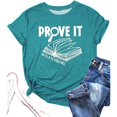 thumbnail image 4 of T-Shirts pour Femmes Manches Courtes Col Rond Imprimé T-shirt Blouse Décontractée Confortable pour Tenues de Mode Quotidiennes, 4 of 4