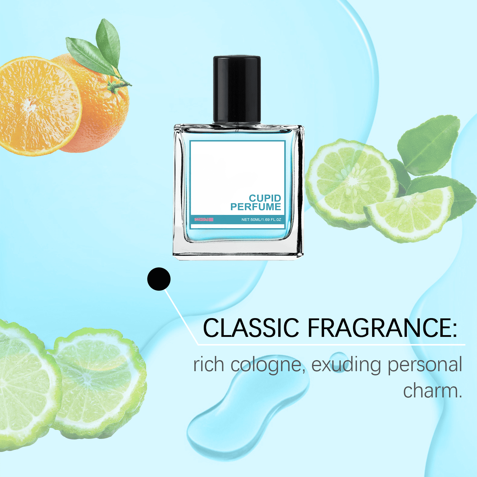 Alvantor Eau De Parfum Pheromone Cologne For Men With Long-Lasting Fresh Fragrance 1.69fl.oz