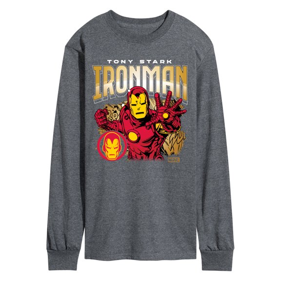 Marvel Iron Man - Tony Stark - Men's Long Sleeve Graphic T-Shirt