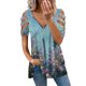 thumbnail image 1 of Top con cremallera y cuello en V de manga corta con hombros descubiertos para mujer con blusa recortada Pompotops  hkajfhjk466144, 1 of 4