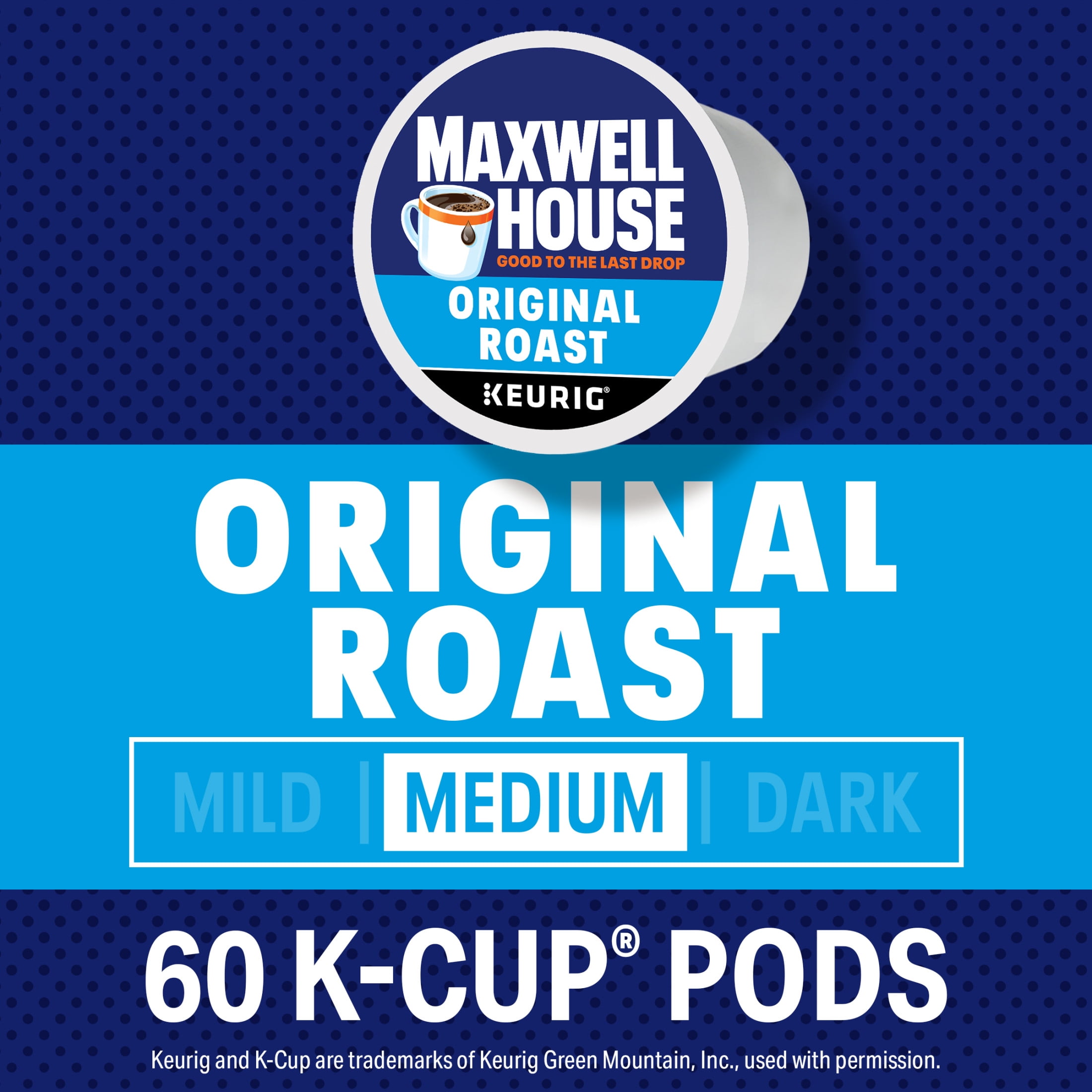 Maxwell House Original Roast Medium Roast K-Cup® Coffee Pods, 60 Count Box