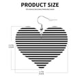 thumbnail image 3 of Leather Heart Earrings Dangle For Women Black White Mosaic Vertical Stripes Love Earrings Drop For Women, 3 of 6