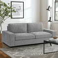 thumbnail image 5 of 88.58'' Linen Three-seat Sofa with Solid Wood Frame, Living Room Chair, Couch for Small Spaces, Removable Back Cushion and Easy Tool, Light Grey, 5 of 10