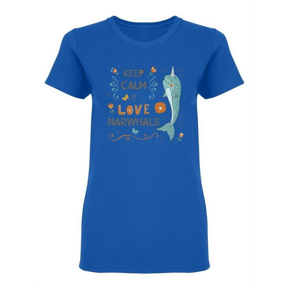 Love Narwhals   Shaped T-Shirt Women -Image by Shutterstock, Female Small