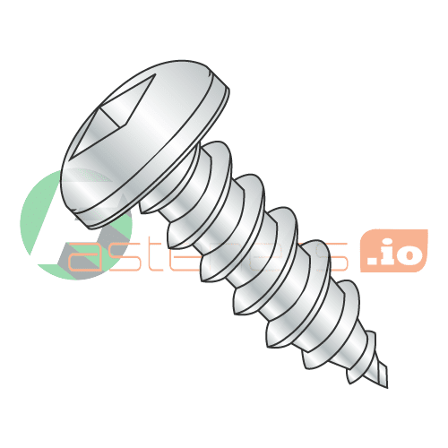 #10 x 1 3/4" Type A Self-Tapping Screws / Square / Pan Head / Steel / Zinc (Quantity: 2,500 pcs)