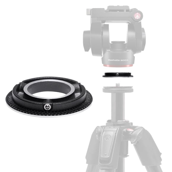 Adaptador de base plana Manfrotto de 60 mm para cabezal de vídeo MVH500XAH