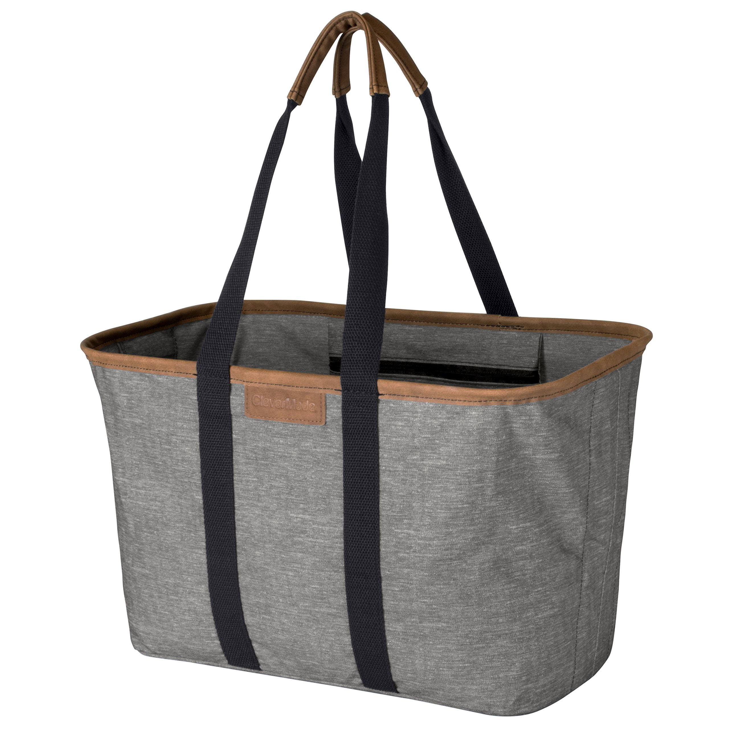CleverMade 30L SnapBasket LUXE Reusable Collapsible Durable Grocery