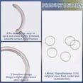 thumbnail image 6 of 10Pcs 316L Stainless Steel Sleeper Earrings Hoop Earrings Hypoallergenic Earrings Ring for Women and Men Stainless Steel Color 12.5x1.2mm, 6 of 9