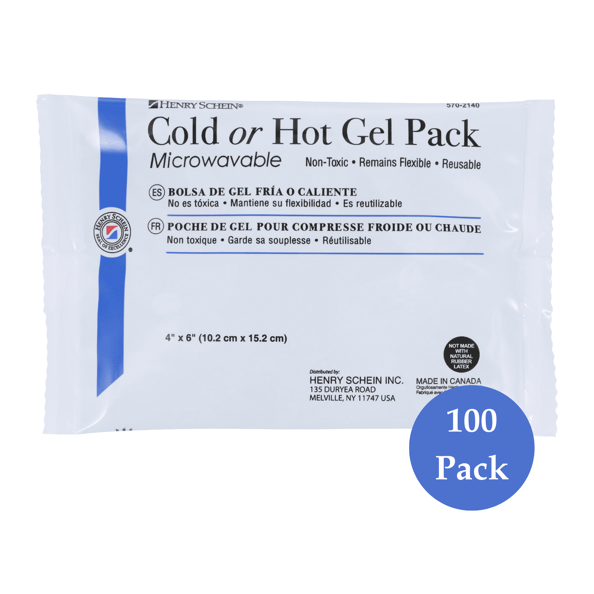 Henry Schein Reusable Hot and Cold Pack, 100 Pack (Case)