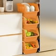 thumbnail image 5 of HBBKVI 3 Piece Stackable Storage Baskets with Wheels, 13.4x9.4x22.4in, ABS Organizer for Kitchen Toys Multifunctional, 5 of 8