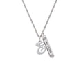 thumbnail image 2 of Delight Jewelry Silvertone Small Gelato Script Initial - & - Silvertone Always My Sister Bar Charm Necklace, 23", 2 of 4