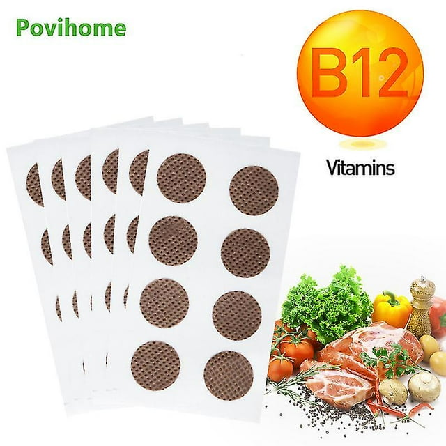 Mja 24/40/80 Pcs Patch à la Vitamine B12 Favorise la Maturation des Cellules Rouges du Sang Autocollant de Soins Corporels Améliore l'Anémie Traite les Troubles Neurologiques