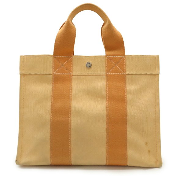 Pre-Owned HERMES Hermes Coquillage PM Bora Tote Bag Handbag Canvas Pastel Orange (Good)