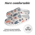thumbnail image 6 of Wukai Starfish Shell Print Women's Indoor Bedroom Slipper Slip On Shoes, Unisex House Shoes with Anti-Skid Sole for Men, Gift for Women Men-46/47, 6 of 7