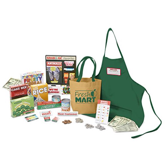 Melissa & Doug Fresh Mart Ensemble de Nourriture pour Épicerie et Jeu de Rôle (84 Pcs) Jouet