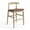 Natural, variant on Pemberly Row Danish Design Vegan Leather Counter Height Stool in Black