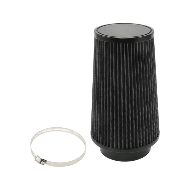 Filtro de aire de cabeza de hongo de alto flujo de 101 mm de Unique Bargains, filtro de admisión de aire frío de montaje en abrazadera con 1 abrazadera negra para automóvil