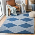 thumbnail image 2 of SAFAVIEH Micro-Loop Jamaar Diamond Area Rug, Navy/Ivory, 5' x 5' Square, 2 of 7