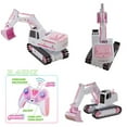 thumbnail image 4 of Remote Control Alloy Excavator Toy | Pink Romantic Design | Durable Metal Construction | Tracked Vehicle for Multiple Terrains | DIY Crystal Sticker | USB Rechargeable | Light & Sound Effects, 4 of 9