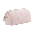 thumbnail image 5 of Mornei Cosmetic Bag Toiletry Bag Multipurpose Handbags Zipper Closure Cotton Makeup Bag Pink, 5 of 9