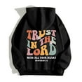 thumbnail image 7 of Women's Hoodies & Sweatshirts Casual Oversized Letter Graphic Pullover Tops with Pockets Long Sleeve Drawstring Sweatshirt, 7 of 7