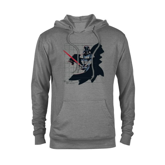 Star Wars Darth Vader Lightsaber Pose Grid Sketch - Pullover Hoodie for Adults - Customized-Athletic Heather
