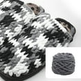 thumbnail image 4 of Maoww Cotton Blend Polyester Knitting Yarn Weaving Crochet Thread Scarf Sweater Knitting Accessories, Deep Gray, 4 of 7