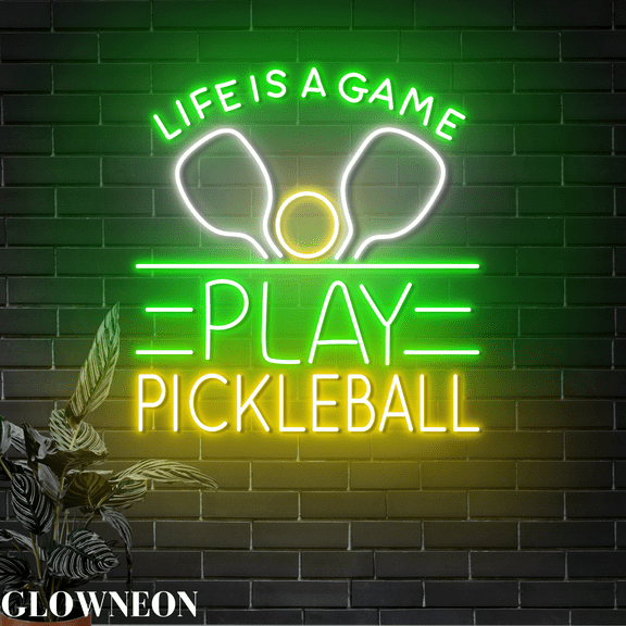 Glowneon Pickleball Neon Decoration, Sport Pickleball Shop Led Light