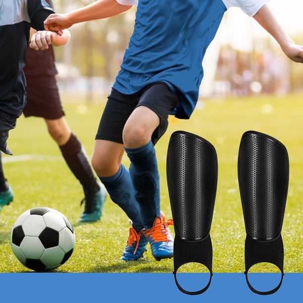 Espinillera Espinillera de fútbol con tobillera portátil para deportes al aire libre (XL negro)