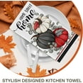 thumbnail image 6 of Fall Hello Pumpkin Kitchen Dish Towels Set of 2, Black Red Autumn Plaid Check Hand Towels Drying Baking Cooking Cloth, Thanksgiving Farmhouse Home Sweet Home Kitchen Decor 18 x 26 Inch, 6 of 6