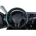 thumbnail image 3 of Auto Drive 1 Piece Gel Steering Wheel Cover Leather Black/Blue - Universal Fit, 23SWC78, 3 of 8