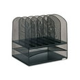 thumbnail image 2 of Onyx Mesh Desk Organizer with Two Horizontal and Six Upright Sections Letter Size Files, 13.25" x 11.5" x 13", Black, 2 of 3