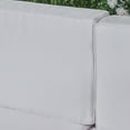thumbnail image 6 of Elisha Outdoor 7 Piece Acacia Wood Sectional Sofa Set with Cushions and Fire Pit, Gray, White, Dark Gray, 6 of 10