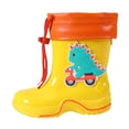 thumbnail image 1 of NOKIO Dinosaur Designed Rain Boots High Traction Diamond Tread Sole 𝗪aterproof PVC Rubber Material Shock Absorption Design for Toddler Outdoor Activities, 1 of 5