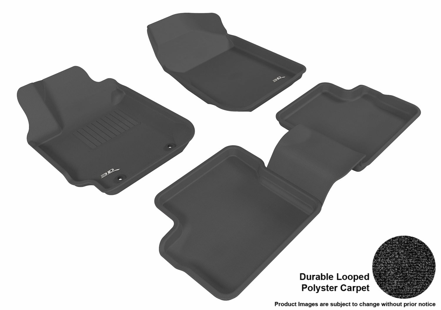 3D MAXpider 20032008 Toyota Matrix Front & Second Row Set All Weather