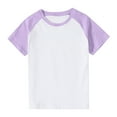 thumbnail image 2 of Atogsazn Toddler Baby Girls Boys Tshirt Raglan Shirt Baseball Tee Cotton T-Shirt Short Long Sleeve Shirt 01-Purple 9-10 Years, 2 of 9