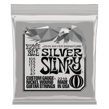 Ernie Ball John Mayer Silver Slinky Nickel Wound Electric Guitar Strings 10.5-47 Gauge