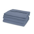 thumbnail image 2 of 84" Wrinkle Free Microfiber Polyester California King Size Bed Sheet Set Cobalt Blue, 2 of 4