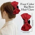 thumbnail image 5 of Yoyauz Bow Hair Clips, Women's Bow Hair Clips, Satin Big Bow Black and White, Large Claw Clip with, 5 of 6
