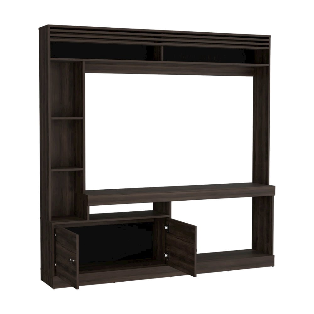 We Have Furniture Flagler Entertainment Center, Dark Walnut