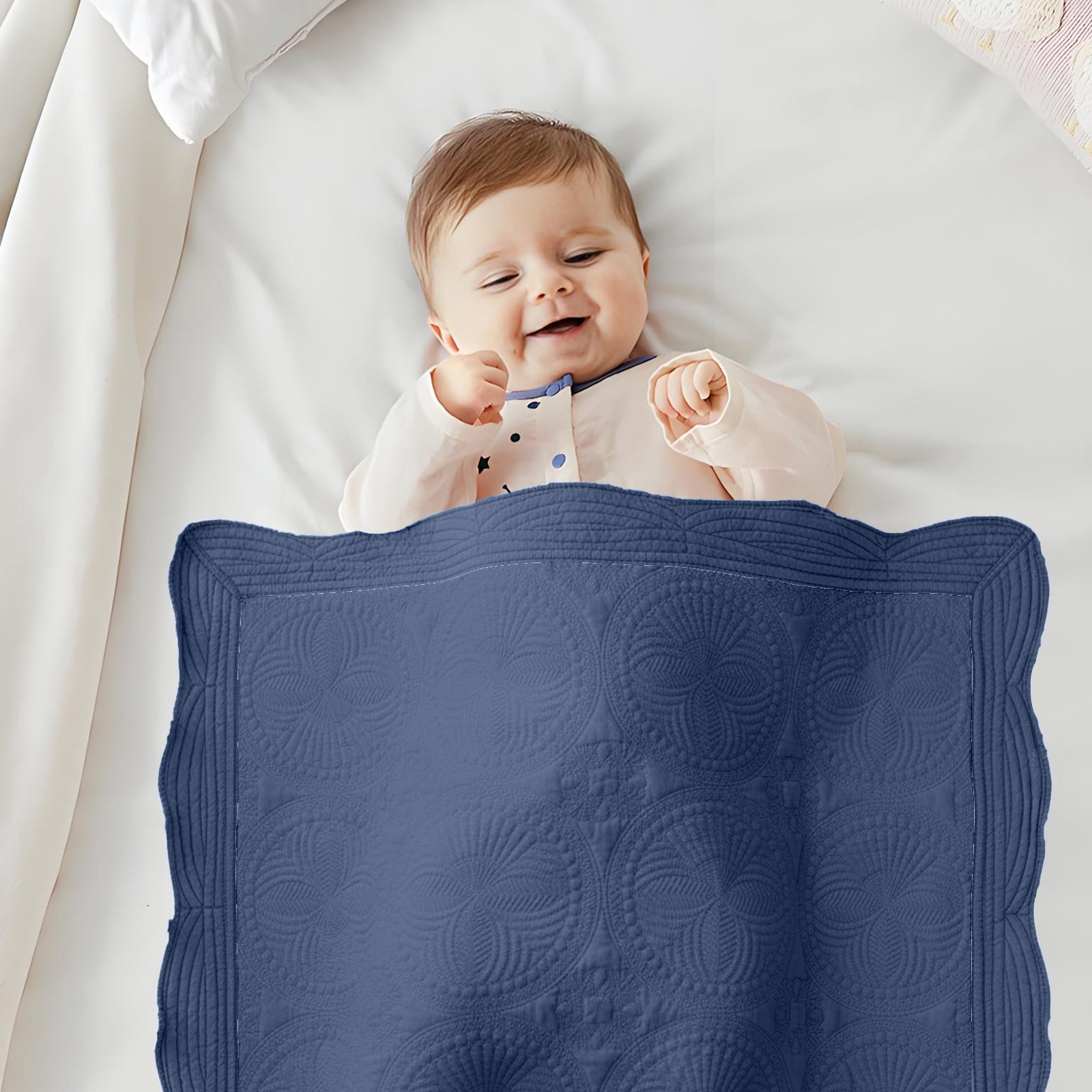 Cotton Quilted Blanket, Baby Swaddle Wrap, Air Conditioning Cover, Multi purpose Throw, Soft Nap Blanket, Home Travel毯子
